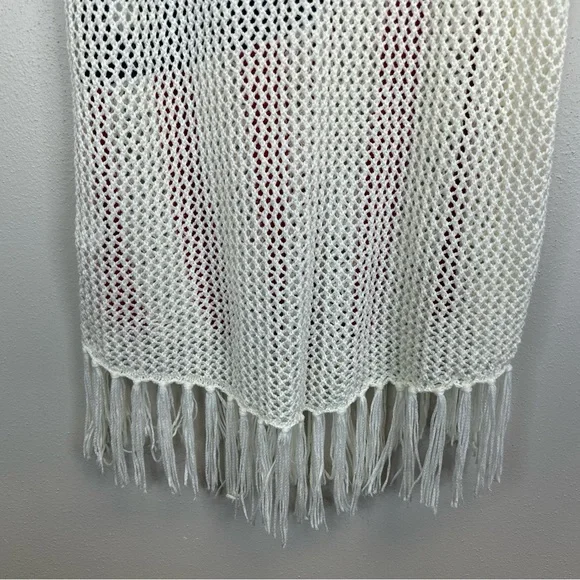 Cloud Chaser 1X Womens Knit American Flag Fringe Tank Top USA Summer Patriotic - Picture 8 of 9